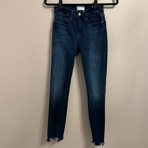Frame frayed ankle Le Skinny de Jeanne Jeans 26